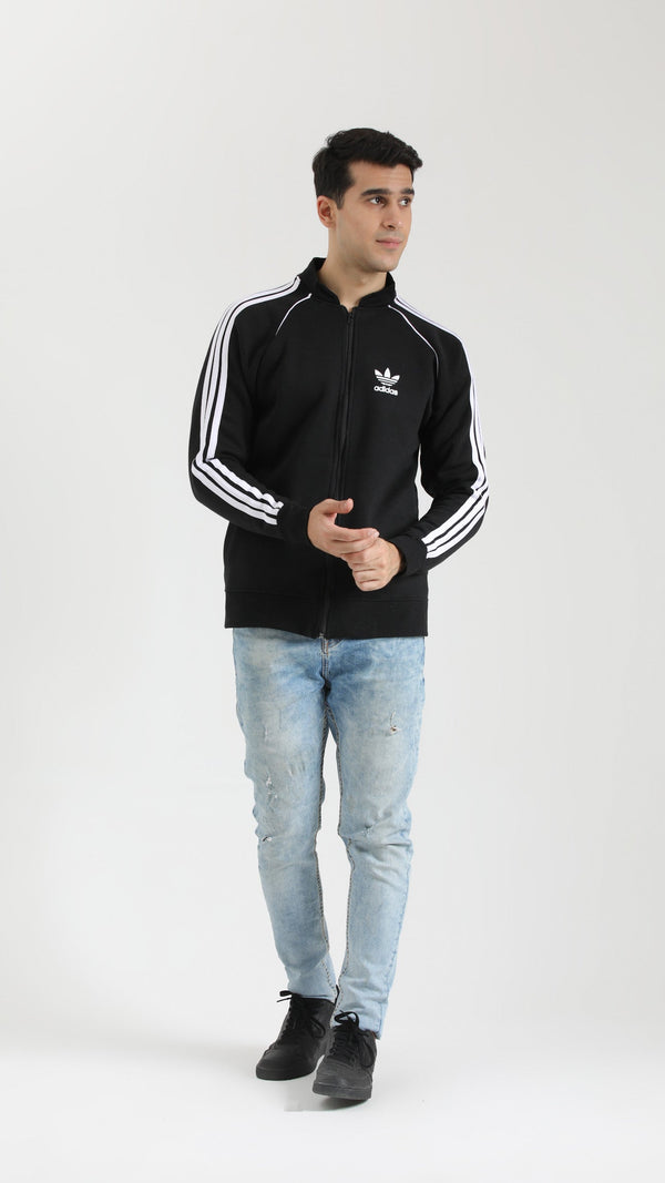 Adi Cotton Fleece Jacket - Black N