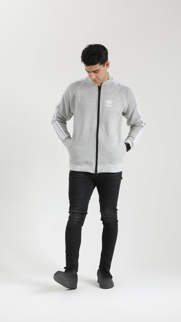 Adi Cotton Fleece Jacket - Grey N