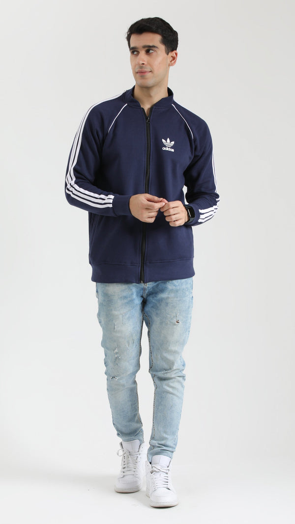 Adi Cotton Fleece Jacket - Navy N